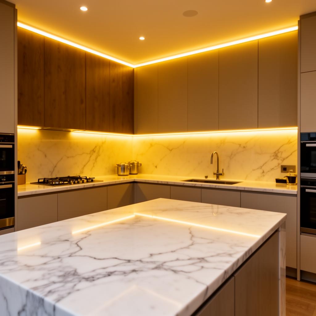 Cozinha iluminada