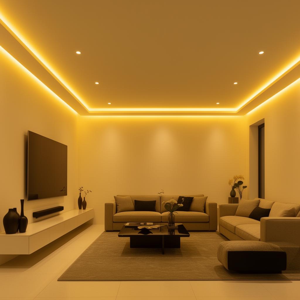 Ambiente iluminado com LED